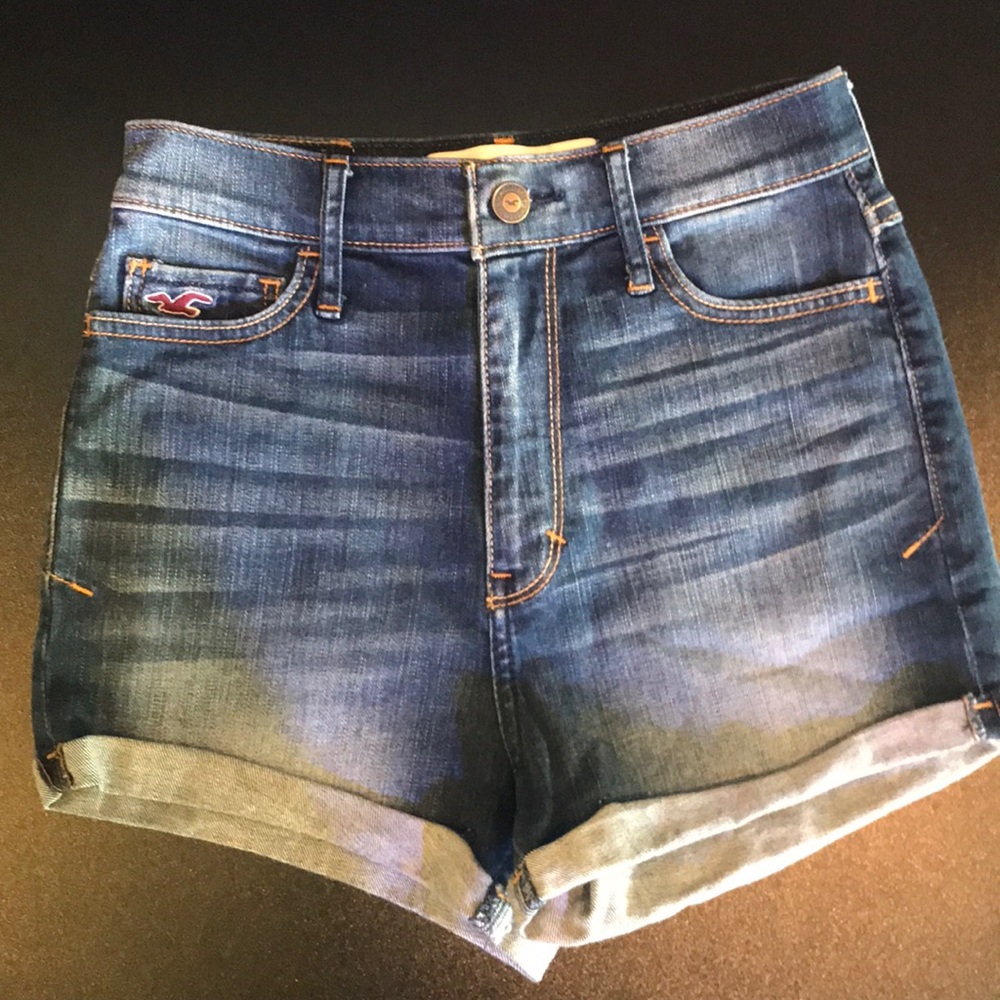 Hollister cuffed high rise